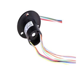 Through-Hole High-Speed Slip Ring with Gold-Gold Contacts and Low Electrical Noise for CCTV Equipment