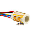 12 Circuits Separate Slip Ring Gold to Gold Contact 250mm Flexible Rotary Electrical Swivel Joint