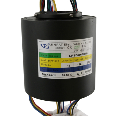 Through Hole Slip Ring 18 Circuit 15A 50mm Via Diameter