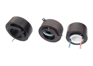 60mm ID Through Hole Slip Ring of 6 Circuits Transmitting 15A Per Wire for Rotary Sensor