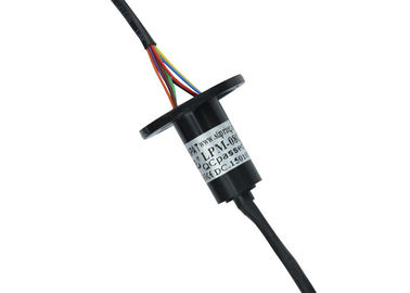 8 Circuits Compact-designed Miniature Slip Ring with Flange and Gold to Gold Contacts