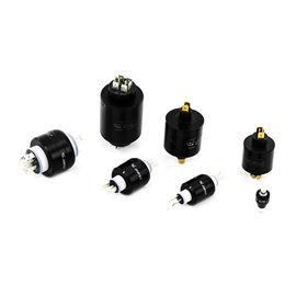 High Speed Mercury Slip Ring Black Reliable Electrical Swivel Connector and Low Noise