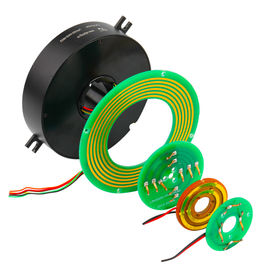 Fiber Brush Pancake Slip Ring of 8 Circuits with 380VAC Voltage Routing 10A Per Wire