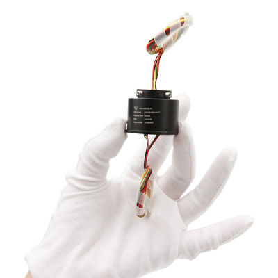 6 Circuit Through Bore Slip Ring 2000 RPM 240VAC Gold Contacts
