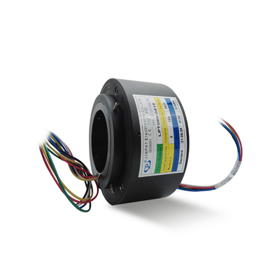 ID 80mm Through Bore Slip Ring of 6 Circuits 5A with 1mΩ Min Electrical Noise